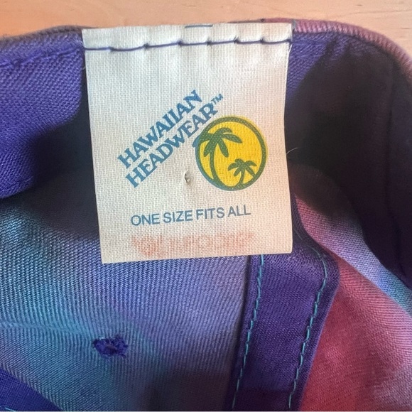 Vintage 90s Hawaii Hat Tie Dye Oahu Maui Lanai Molokai Kauai Tiki - Picture 6 of 6